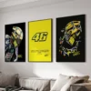 Valentino Rossi Wall Art Set Of 3 rossi motogp art, Premium Valentino Rossi Art Prints for Man Caves, Game Room Art Decor, and MotoGP Enthusiasts