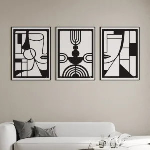Experience the Power of Woman Line Art Wall Decor - 3 sets of Large Wall Hangings for a Modern and Empowering Aesthetic, Minimal Art Prints
