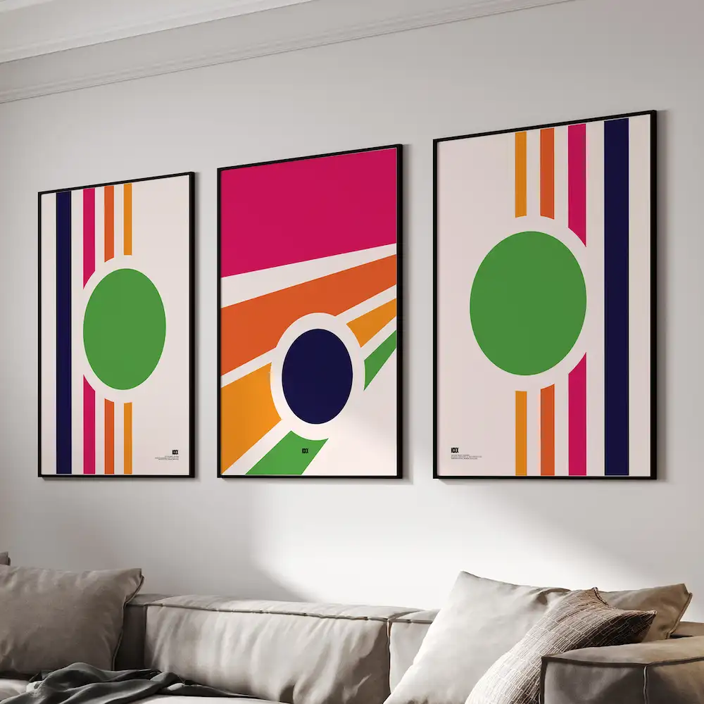 Bring Life and Style to Your Walls with This Set of 3 Colorful Minimalist Art Prints, Pop of Color and Style to Your Walls with This Art